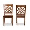 Baxton Studio Nicolette Modern and Contemporary Walnut Brown Finished Wood 2-Piece Dining Chair Set 179-11388-Zoro - alternate 6